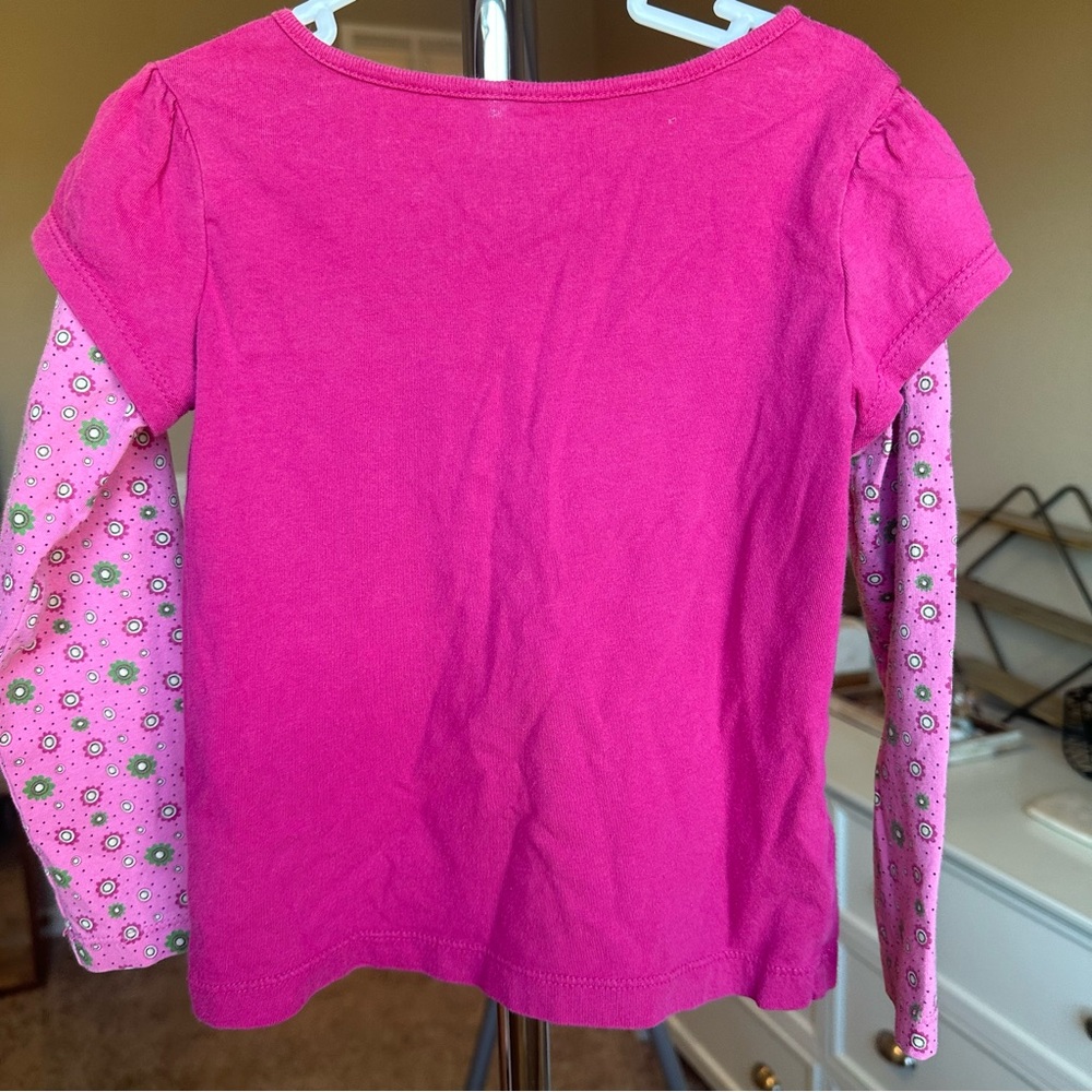 Sonoma Pink Long Sleeve Shirt with Green Heart Design - Picture 5 of 6